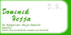 dominik hejja business card